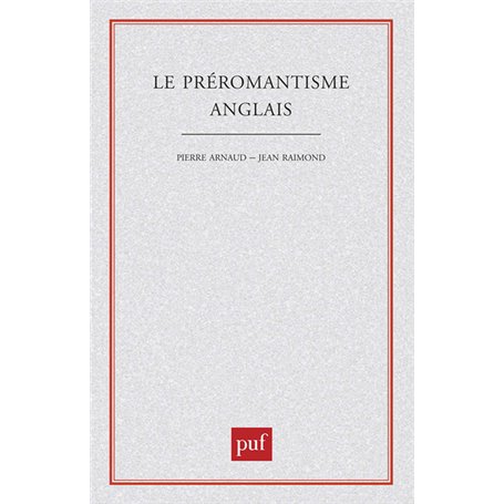 Le préromantisme anglais