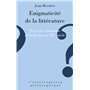 Énigmaticité de la littérature