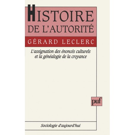 Histoire de l'autorité