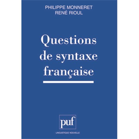 Questions de syntaxe française