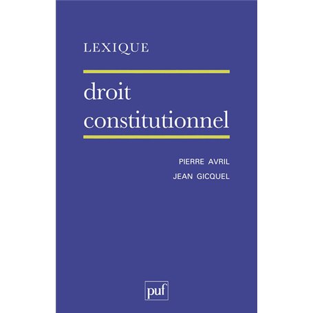 Lexique / droit constitutionnel