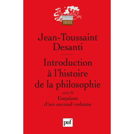 Introduction à l'histoire de la philosophie