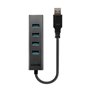 Hub USB LINDY 43324 Noir