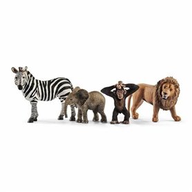 Figurines d'animaux Schleich 42387 Wild Life: Safari 4 Pièces Plastiqu
