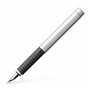 Stylo Calligraphique Faber-Castell Essentio F Finition mate Argenté
