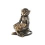 Figurine Décorative Home ESPRIT Doré Brun foncé Singe 40 x 37 x 50 cm