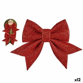 Ensemble Décorations de Noël Lien Rouge Plastique 17 x 2,5 x 13 cm (12