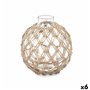 Boule Décorative Transparent Naturel verre Corde 18 x 20 cm (6 Unités)