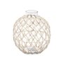 Boule Décorative Blanc Transparent verre Corde 21 x 23 cm (4 Unités)