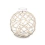 Boule Décorative Blanc Transparent verre Corde 18 x 20 cm (6 Unités)