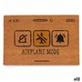 Paillasson Airplane Mode Jaune Naturel 60 x 1 x 40 cm (12 Unités)