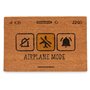 Paillasson Airplane Mode Jaune Naturel 60 x 1 x 40 cm (12 Unités)