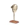 Figurine Décorative Visage Doré Bois Métal 16 x 34 x 10 cm