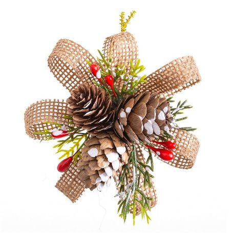 Décorations de Noël Multicouleur Naturel Plastique Fibre 10,5 x 4 x 20