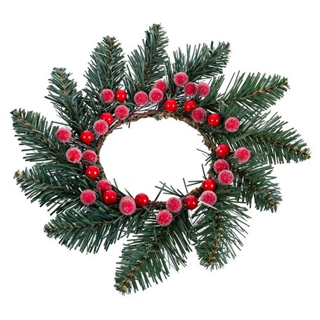 Décorations de Noël Bougeoir Rouge Vert Plastique 25 cm