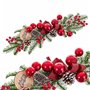 Décorations de Noël Rouge Multicouleur Plastique Ananas 50 cm