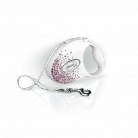 Laisse pour Chien Flexi Glam Splash 3 m Blanc S