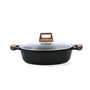 Casserole avec Couvercle Quid Karbon Aluminium fondu Noir 28 cm