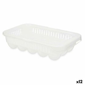 Coquetier Blanc Transparent Plastique 17,5 x 7 x 28,5 cm (12 Unités)