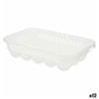 Coquetier Blanc Transparent Plastique 17,5 x 7 x 28,5 cm (12 Unités)