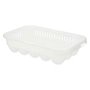 Coquetier Blanc Transparent Plastique 17,5 x 7 x 28,5 cm (12 Unités)