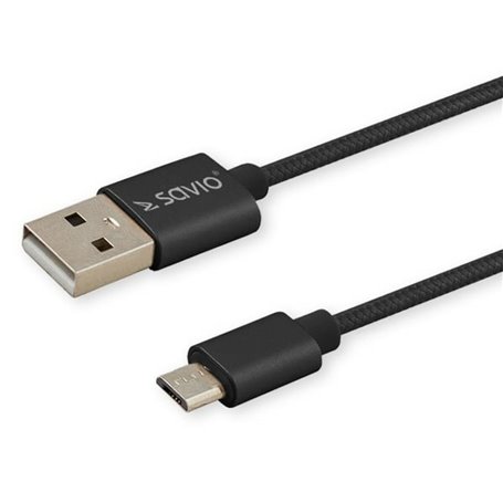 Câble USB A vers USB C Savio CL-129 Noir 2 m