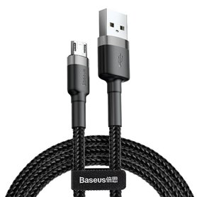 Câble USB vers micro USB Baseus CAMKLF-BG1 Blanc Noir 1 m