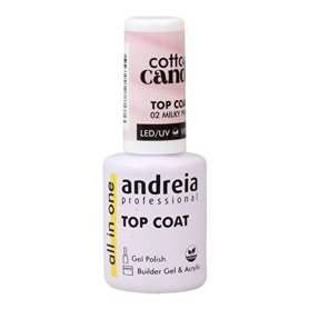 Vernis à ongles Andreia Cotton Candy Top Coat Nº 02 Milky Pink 10,5 ml