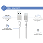 Câble Renforcé USB A/USB C 2m 3A Blanc - Garanti à vie - 100% Plastiqu