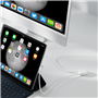 Câble 4 en 1 Ice-C Ecoresponsable USB A+C / USB C + Lightning 1m Blanc