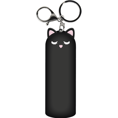 Powerbank USB A+C 4800mAh FastCharge + Porte clés intégré Chat noir Ye