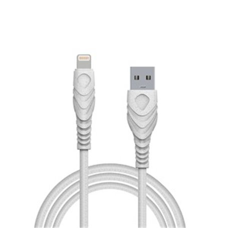 CABLE USB-A LIGHTNING 1M BLANC