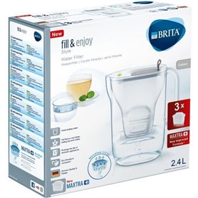 Carafe filtrante BRITA - Style grise - 3 cartouches MAXTRA+ incluses