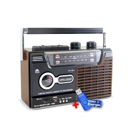 Inovalley RK10N Radio-cassette USB look Rétro OLDSOUND+clé USB 32Go