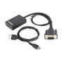 Adaptateur VGA vers HDMI avec Audio GEMBIRD A-VGA-HDMI-01 Noir