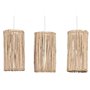 Suspension Home ESPRIT Blanc Naturel Bois d'eucalyptus 50 W 20 x 20 x 