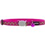 Collier pour Chien Red Dingo STYLE STARS LIME ON HOT PINK 15 mm x 24-3