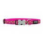 Collier pour Chien Red Dingo STYLE STARS LIME ON HOT PINK 15 mm x 24-3