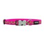 Collier pour Chien Red Dingo STYLE STARS LIME ON HOT PINK 41-63 cm