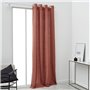 Rideau a oeillets TODAY - 140x240cm - 100% Coton - Terracotta