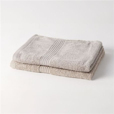 TODAY Essential - Lot de 2 serviettes de toilette 50x90 cm 100% Coton 