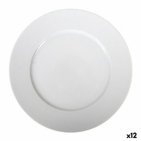 Assiette plate La Mediterránea Saler Porcelaine Blanc (12 Unités) (Ø 2