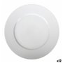 Assiette plate La Mediterránea Saler Porcelaine Blanc (12 Unités) (Ø 2