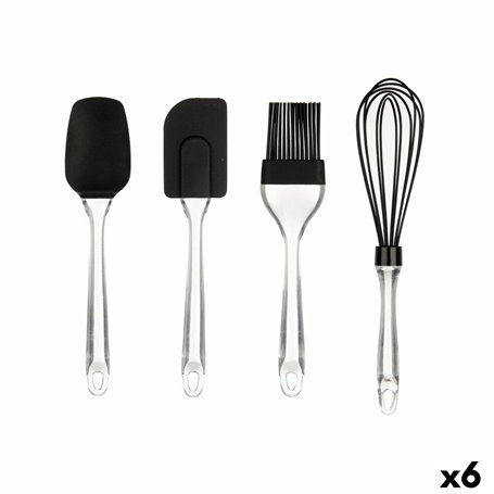 Ensemble d'ustensiles de cuisine Pâtisserie Noir Transparent Silicone 