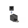 Adaptateur USB vers RJ45 DELOCK 66462 Gigabit Ethernet Noir