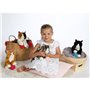 Peluche - Gipsy Toys - Chat mimiz - 28cm - Roux/Blanc