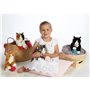 Peluche - Gipsy Toys - Chat mimiz - 28cm - Roux/Blanc