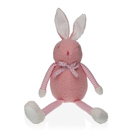Support de porte Versa Lapin Rose Textile 26 x 34 x 32 cm