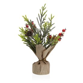 Plante décorative Versa Lin Métal Plastique Ciment 13 x 32 x 13 cm