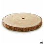 Bûche décorative Marron Bois de paulownia 30 x 2 x 30 cm (12 Unités)